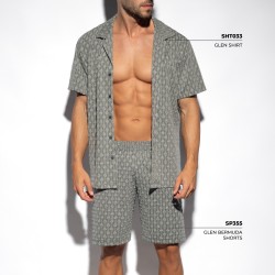Chemise de la marque ES COLLECTION - Chemise Glen Edition Limitée - Gris - Ref : SHT033 C15 Chemise de la marque ES COLLECTION - Chemise Glen Edition Limitée - Gris - Ref : SHT033 C15