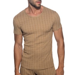 Manches courtes de la marque ADDICTED - T-Shirt Opal Edition Limitée - Beige - Ref : AD1385 C28
