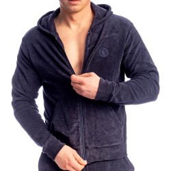 Veste de la marque L HOMME INVISIBLE - Fire Island- Zip Up Hoodie L Homme Invisible Marine - Ref : HW172 FIR 049