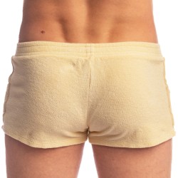 Short de la marque L HOMME INVISIBLE - Fire Island- Micro Terry Shorts L Homme Invisible Light Lemon - Ref : HW109 FIR L11