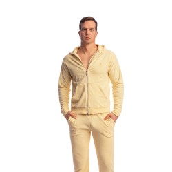 Veste de la marque L HOMME INVISIBLE - Fire Island- Zip Up Hoodie L Homme Invisible Light Lemon - Ref : HW172 FIR L11