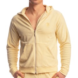 Veste de la marque L HOMME INVISIBLE - Fire Island- Zip Up Hoodie L Homme Invisible Light Lemon - Ref : HW172 FIR L11