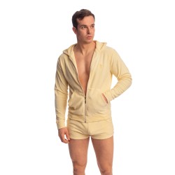 Veste de la marque L HOMME INVISIBLE - Fire Island- Zip Up Hoodie L Homme Invisible Light Lemon - Ref : HW172 FIR L11