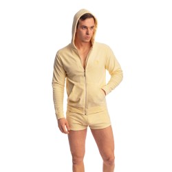 Veste de la marque L HOMME INVISIBLE - Fire Island- Zip Up Hoodie L Homme Invisible Light Lemon - Ref : HW172 FIR L11
