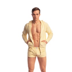 Veste de la marque L HOMME INVISIBLE - Fire Island- Zip Up Hoodie L Homme Invisible Light Lemon - Ref : HW172 FIR L11
