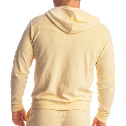 Veste de la marque L HOMME INVISIBLE - Fire Island- Zip Up Hoodie L Homme Invisible Light Lemon - Ref : HW172 FIR L11