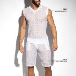 Débardeur de la marque ES COLLECTION - Débardeur V-Neck Brisa - Blanc - Ref : TS357 C01