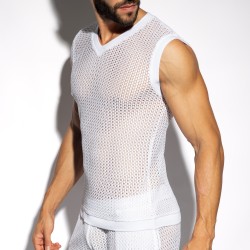 Débardeur de la marque ES COLLECTION - Débardeur V-Neck Brisa - Blanc - Ref : TS357 C01