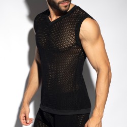 Débardeur de la marque ES COLLECTION - Débardeur V-Neck Brisa - Noir - Ref : TS357 C10