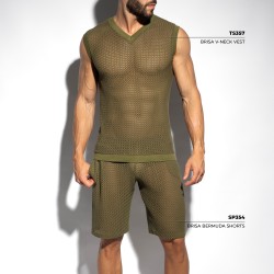Tank top of the brand ES COLLECTION - V-Neck Tank Top Brisa - Khaki - Ref : TS357 C12