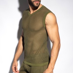 Tank top of the brand ES COLLECTION - V-Neck Tank Top Brisa - Khaki - Ref : TS357 C12