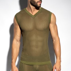 Tank top of the brand ES COLLECTION - V-Neck Tank Top Brisa - Khaki - Ref : TS357 C12