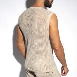 Débardeur de la marque ES COLLECTION - Débardeur V-Neck Brisa - Beige - Ref : TS357 C28