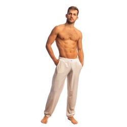 Pantalon de la marque L HOMME INVISIBLE - Champagne & Velour- Pantalon Jogging L Homme Invisible Vanille - Ref : HW178 CGN 011