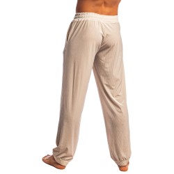 Pantalon de la marque L HOMME INVISIBLE - Champagne & Velour- Pantalon Jogging L Homme Invisible Vanille - Ref : HW178 CGN 011
