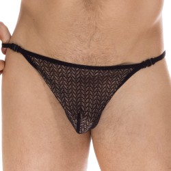 String de la marque L HOMME INVISIBLE - Viridio Noir - String L Homme Invisible - Ref : MY21X ATL 001