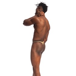 String de la marque L HOMME INVISIBLE - River Gold V String Bikini L Homme Invisible - Ref : UW19 RIG OR1