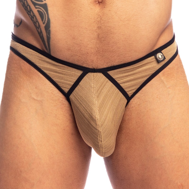 String de la marque L HOMME INVISIBLE - River Gold V String Bikini L Homme Invisible - Ref : UW19 RIG OR1