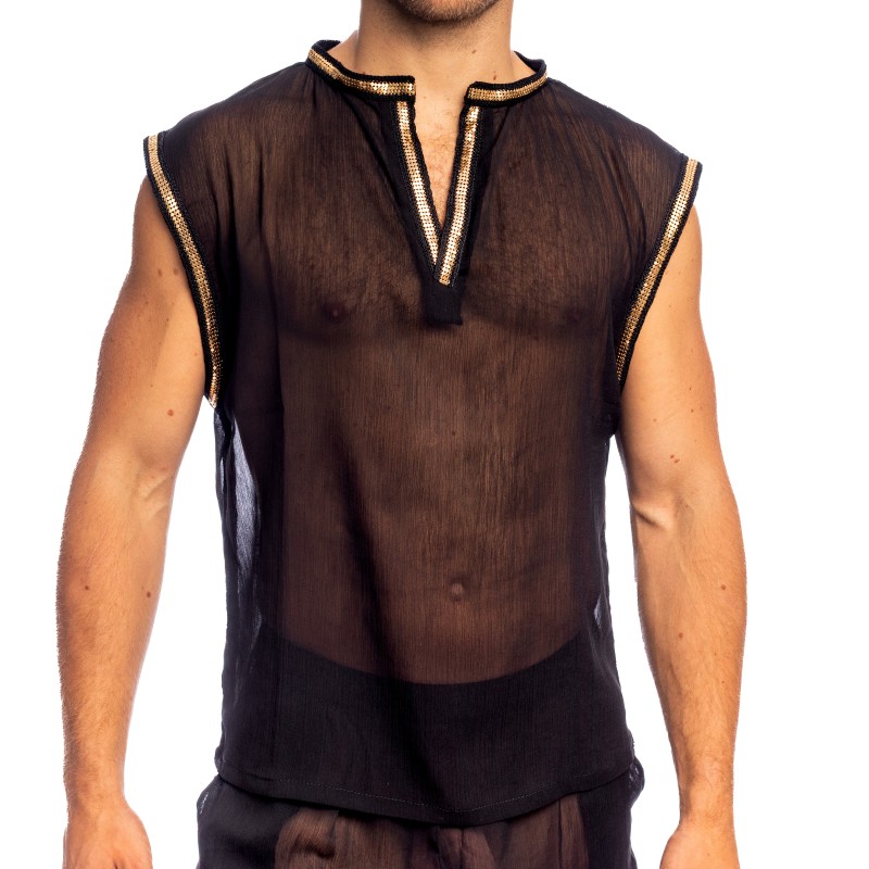 Débardeur de la marque L HOMME INVISIBLE - Stellaro Debardeur L Homme Invisible Noir - Ref : SP11 STE 001