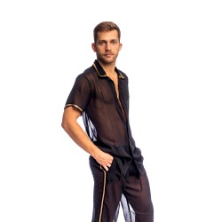Chemise de la marque L HOMME INVISIBLE - Stellaro Chemise L Homme Invisible Noir - Ref : HW167 STE 001