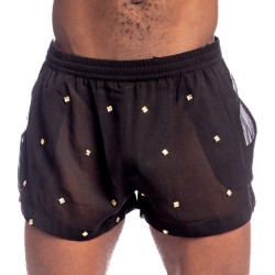 Short de la marque L HOMME INVISIBLE - Pluie des étoiles Ample Shorts L Homme Invisible Noir - Ref : HW185 ETO 001