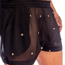 Short de la marque L HOMME INVISIBLE - Pluie des étoiles Ample Shorts L Homme Invisible Noir - Ref : HW185 ETO 001