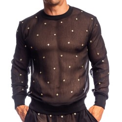 Pluie des Etoiles Haut à Manches Longues L'Homme Invisible Noir - L...