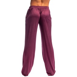 Pantalon de la marque L HOMME INVISIBLE - Silky Touch Pantalon L Homme Invisible Burgundy - Ref : HW144 SIL RB9