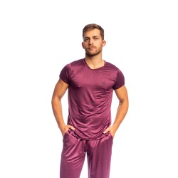 Maniche del marchio L HOMME INVISIBLE - T-shirt Silky Touch a collo rotondo L Homme Invisible Burgundy - Ref : RW32 SIL RB9