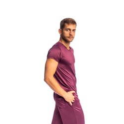 Maniche del marchio L HOMME INVISIBLE - T-shirt Silky Touch a collo rotondo L Homme Invisible Burgundy - Ref : RW32 SIL RB9
