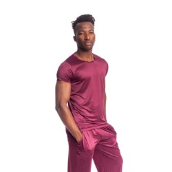 Maniche del marchio L HOMME INVISIBLE - T-shirt Silky Touch a collo rotondo L Homme Invisible Burgundy - Ref : RW32 SIL RB9