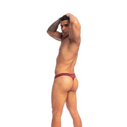 String de la marque L HOMME INVISIBLE - Silky Touch Bellevue String Bikini L Homme Invisible Burgundy - Ref : UW29 SIL RB9