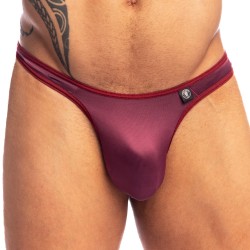 Stringa del marchio L HOMME INVISIBLE - Silky Touch Bellevue Thong Bikini L Homme Invisible Burgundy - Ref : UW29 SIL RB9