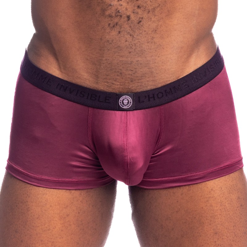 Boxer, shorty de la marque L HOMME INVISIBLE - Silky Touch Hipster Push Up L Homme Invisible Burgundy - Ref : MY39 SIL RB9