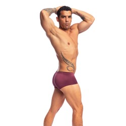 Pantaloncini boxer, Shorty del marchio L HOMME INVISIBLE - Silky Touch Mini Pusher Push-Up L Homme Invisible Burgundy - Ref : UW
