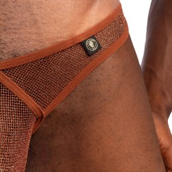 Stringa del marchio L HOMME INVISIBLE - Fuoco & Oro V Thong Bikini L Homme Invisible - Ref : UW19 FGO OR9