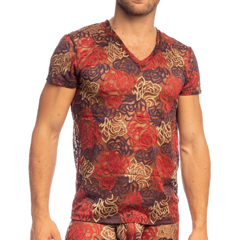 Maniche del marchio L HOMME INVISIBLE - Giardino Incantato - T-shirt a V dell Uomo Invisibile - Ref : MY73 JAR 231