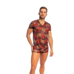 Maniche del marchio L HOMME INVISIBLE - Giardino Incantato - T-shirt a V dell Uomo Invisibile - Ref : MY73 JAR 231