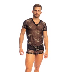 Maniche del marchio L HOMME INVISIBLE - Maglietta a V dell Uomo Invis - ibile - Ref : MY73 EPI OR1