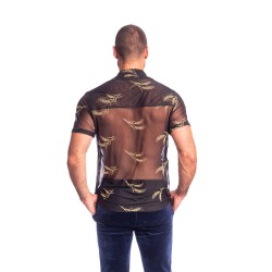 Camicia del marchio L HOMME INVISIBLE - Epi D or - La camicia cubana con colletto dell uomo invisibile - Ref : HW167 EPI OR1