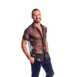 Camicia del marchio L HOMME INVISIBLE - Epi D or - La camicia cubana con colletto dell uomo invisibile - Ref : HW167 EPI OR1