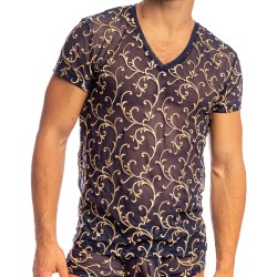 Maniche del marchio L HOMME INVISIBLE - Maglietta barocca a scollo a V Nuit L Uomo Invisibile - Ref : MY73 NBA 049