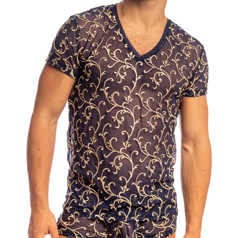 Maniche del marchio L HOMME INVISIBLE - Maglietta barocca a scollo a V Nuit L Uomo Invisibile - Ref : MY73 NBA 049