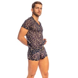 Maniche del marchio L HOMME INVISIBLE - Maglietta barocca a scollo a V Nuit L Uomo Invisibile - Ref : MY73 NBA 049