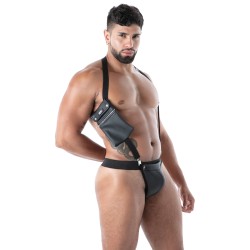 Harness of the brand TOF PARIS - Tof Paris Neoprene Elastic Pocket Harness Black - Ref : TOF601N