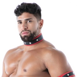 Accessories of the brand TOF PARIS - Neoprene Collar Tof Paris Black/Red - Ref : TOF602NR