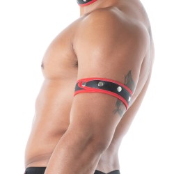 Accessoires de la marque TOF PARIS - Brassard en Néoprène Tof paris Noir/Rouge - Ref : TOF603NR