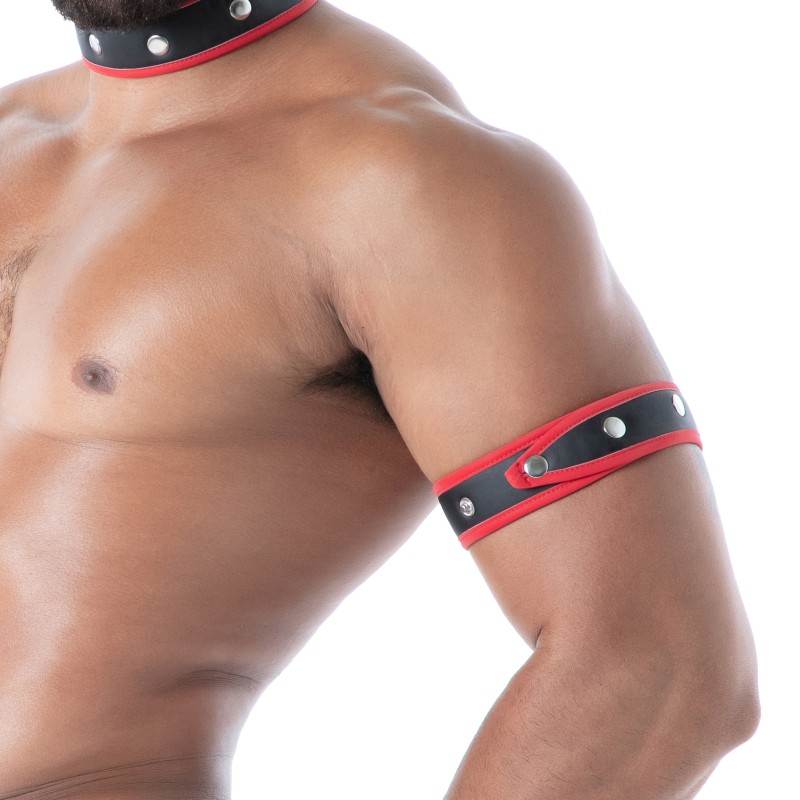 Accessories of the brand TOF PARIS - Neoprene Armband Tof Paris Black/Red - Ref : TOF603NR