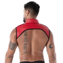 Harness of the brand TOF PARIS - Tof Paris Red Neoprene Collar Shirt Harness - Ref : TOF605R
