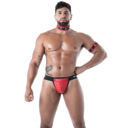 Thong of the brand TOF PARIS - Tof Paris Red Neoprene Snap Thong - Ref : TOF606R